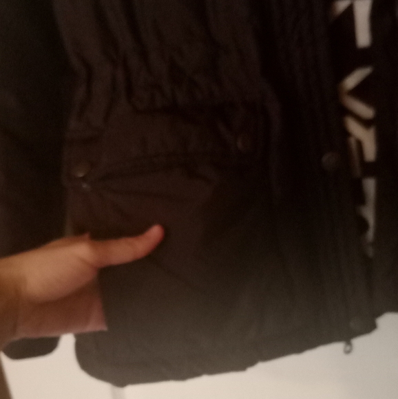 Chocolate Brown DKNY XS Jacket Gorgeous Lining, adjustable waist - Picture 4 of 11